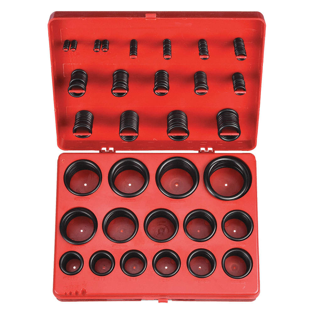 O-Ring Assortment, Buna N, 70 Shore A SAE, Number of Pi