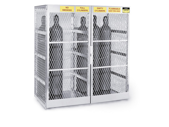 Cylinder locker for safe storage of up to 20 vertical C