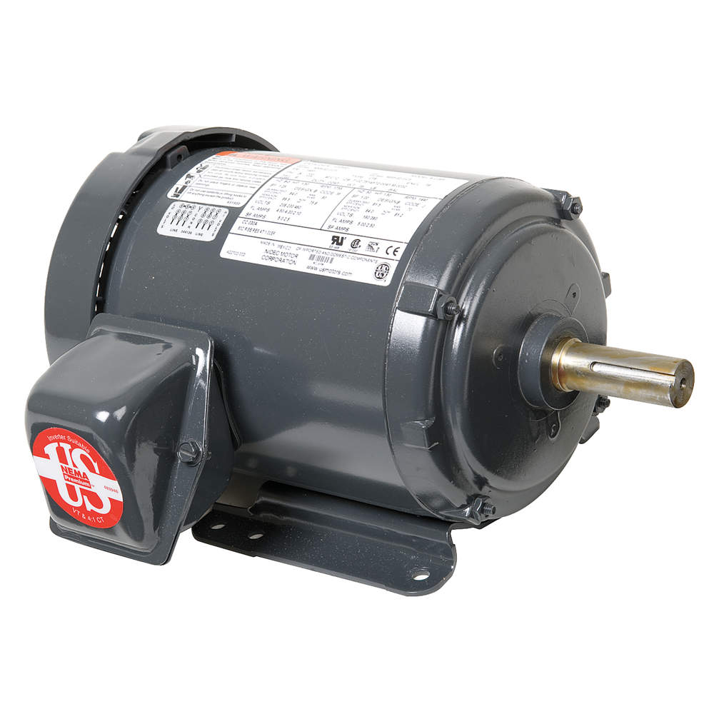 1 HP General Purpose Motor,3-Phase,1800 Nameplate RPM,V