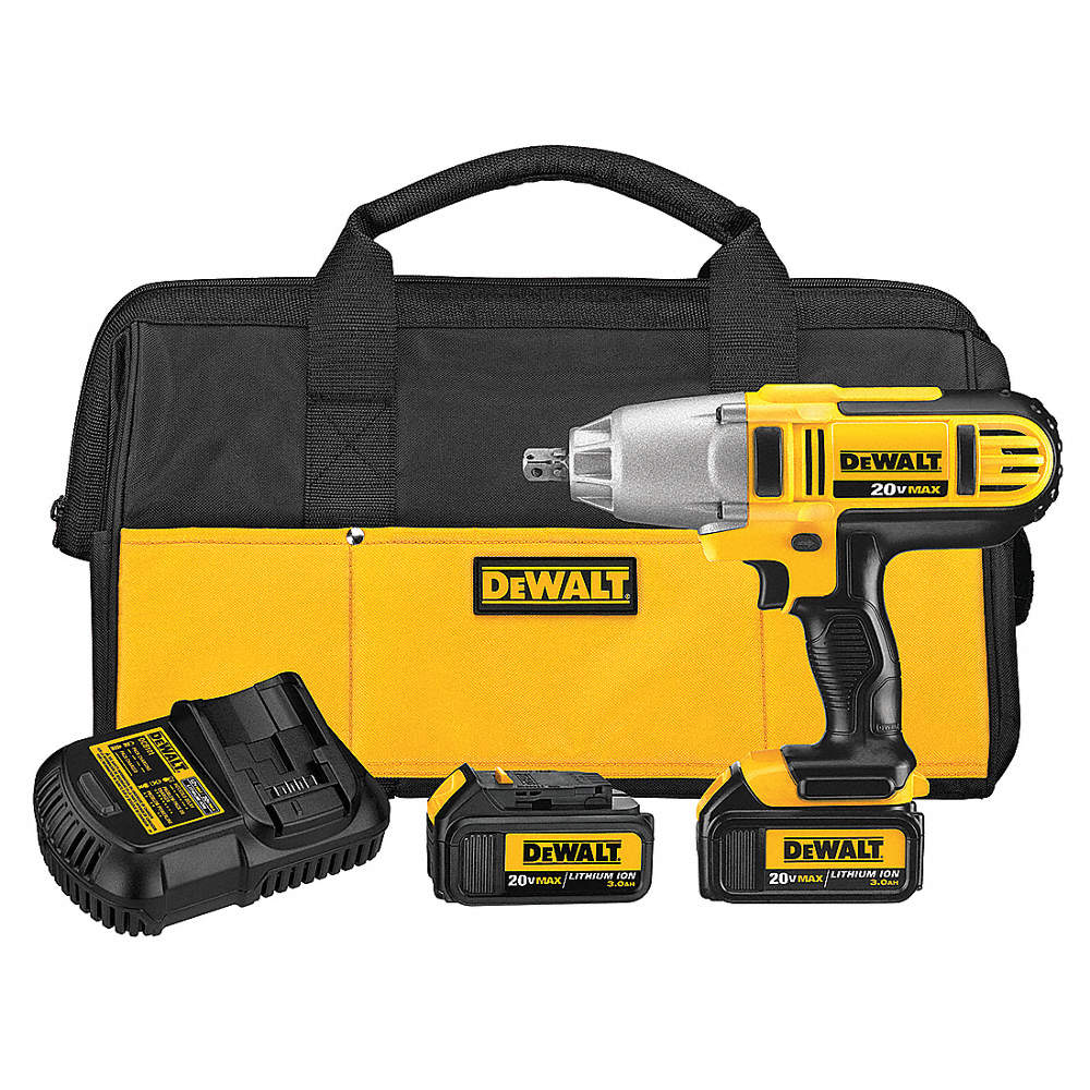 1/2" Cordless Impact Wrench Kit, 20.0 Voltage, 400 ft.-