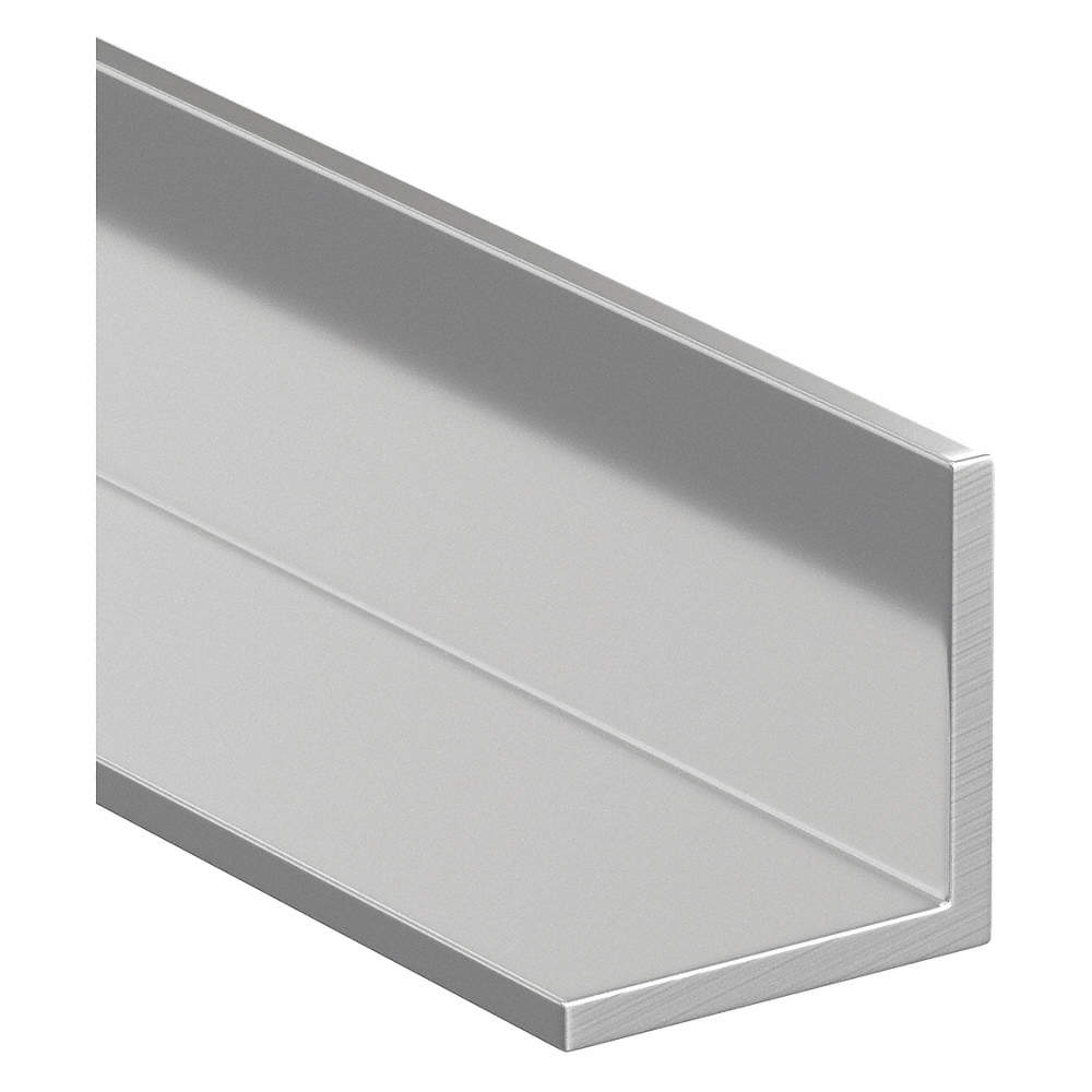 8 ft. 6061 Aluminum Angle Stock, 90° 1/2" Thick, 4" Le