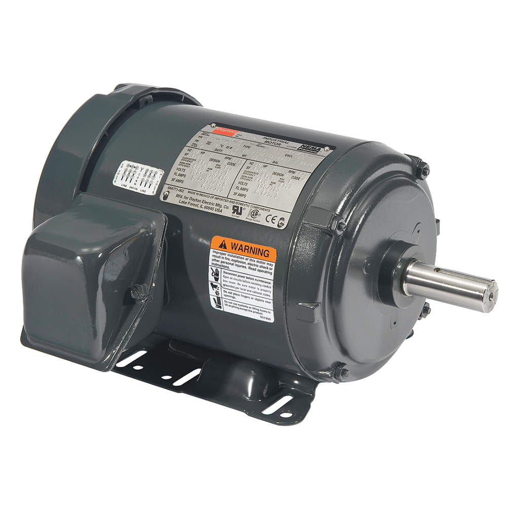 1 HP General Purpose Motor, 3-Phase, 1155 Nameplate RPM