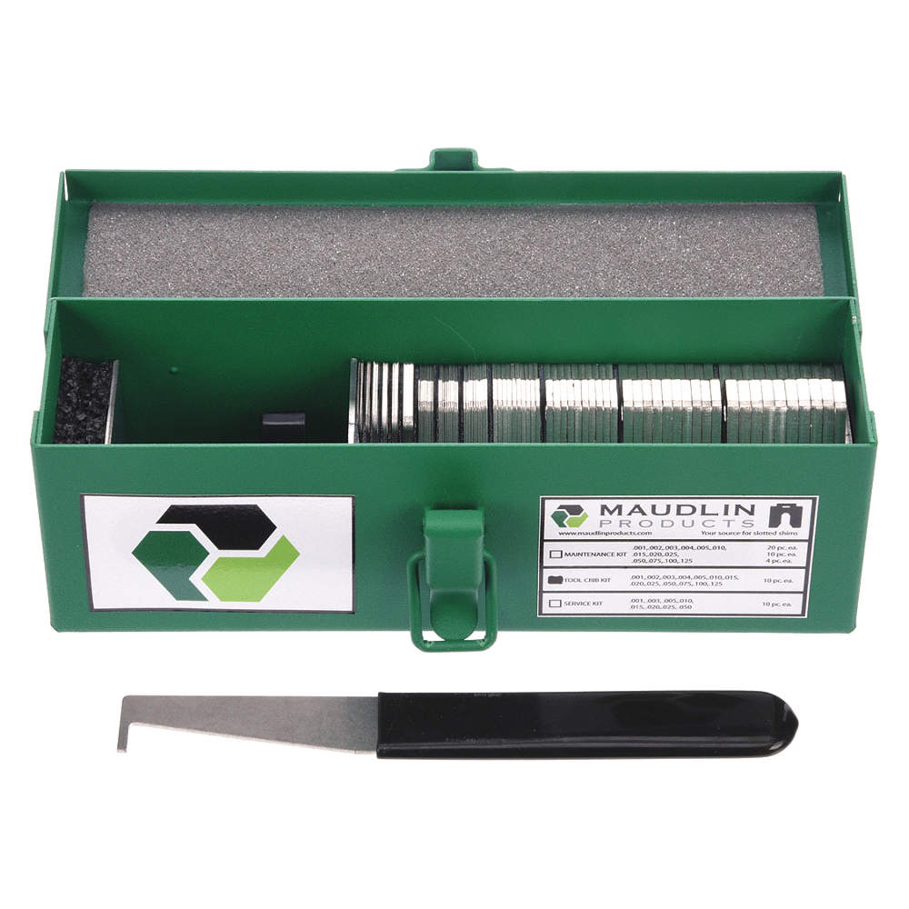 Stainless Steel Slotted Shim with Tab Assortment, 130 P