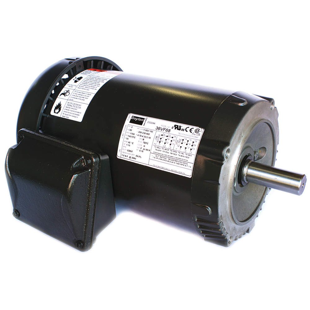 1 HP General Purpose Motor,3-Phase,1140 Nameplate RPM,V