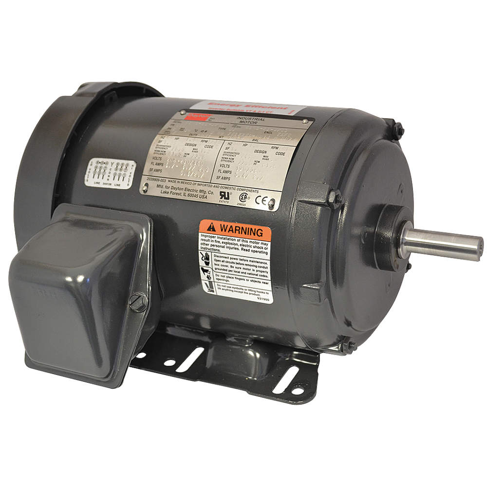 1-1/2 HP General Purpose Motor, 3-Phase, 1735 Nameplate