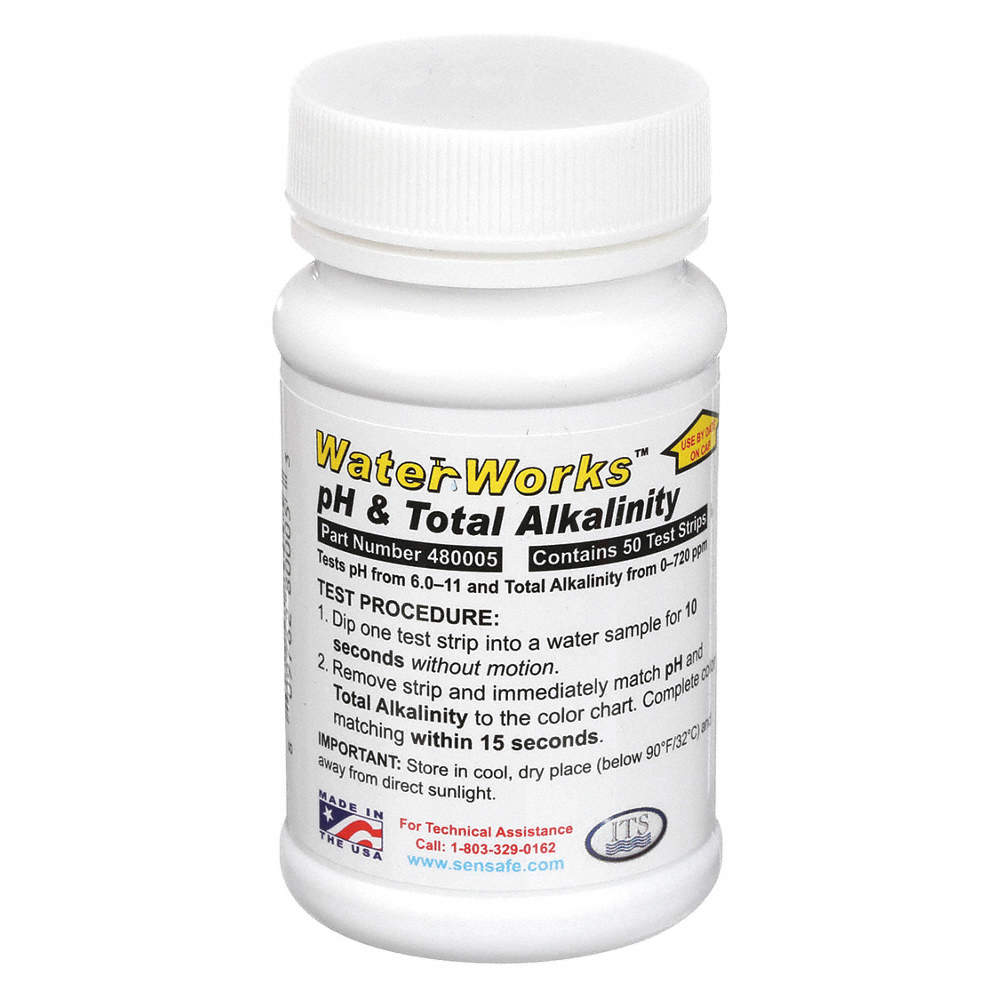Test Strips 50 PK Testing Parameter: pH and Total Alkal