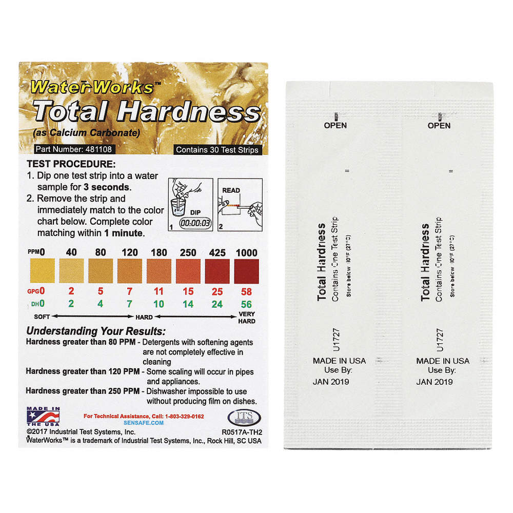 Test Strips 30 PK Testing Parameter: Total Hardness