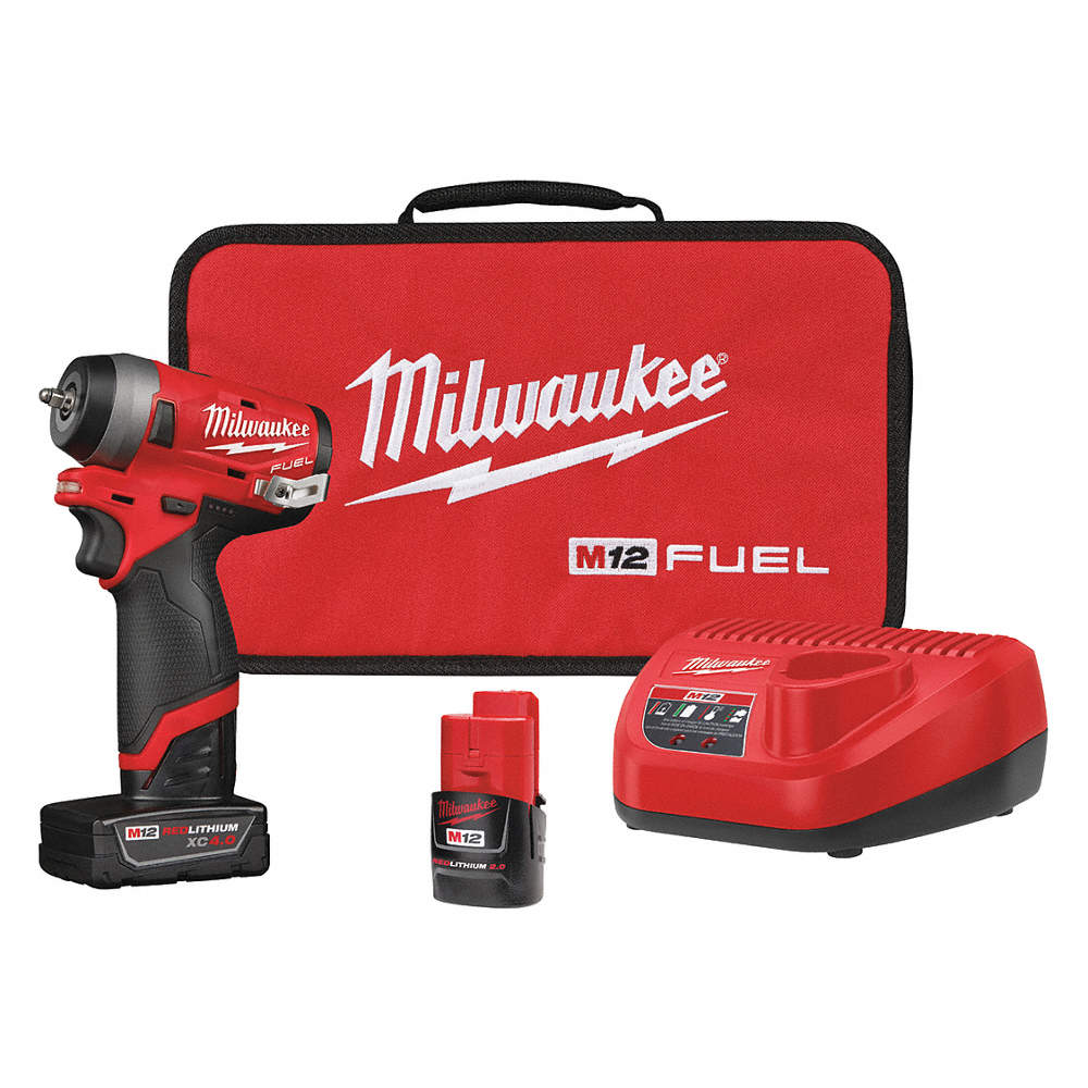1/4" Cordless Impact Wrench Kit, 12.0 Voltage, 100 ft.-