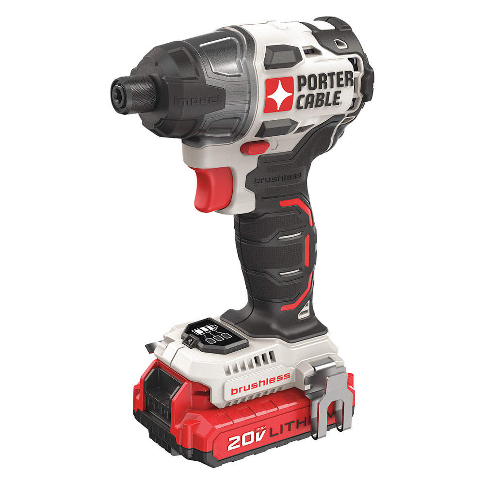 1/4" Cordless Impact Driver, 20.0 Voltage, 1400 in.-lb.