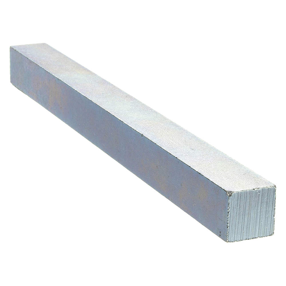 12" Low Carbon Steel Undersized Key Stock with Zinc Fin