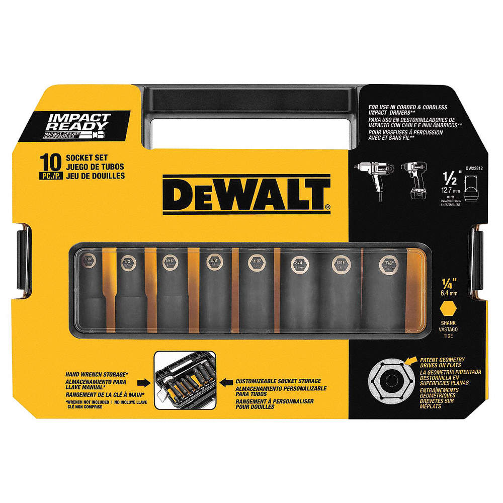 1/2" SAE High Impact Resistant Impact Socket Set, Numbe
