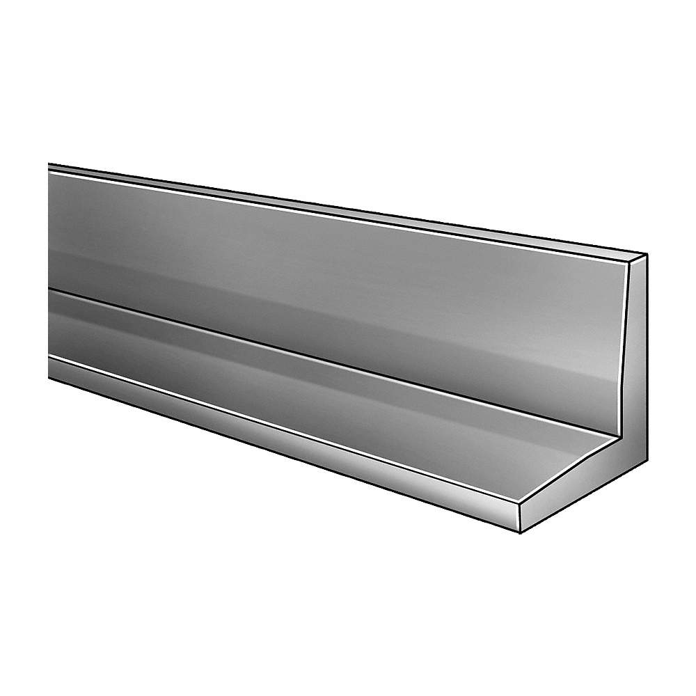 8 ft. 6063 Aluminum 90 Degree Angle Stock 1/8" Thick, 2