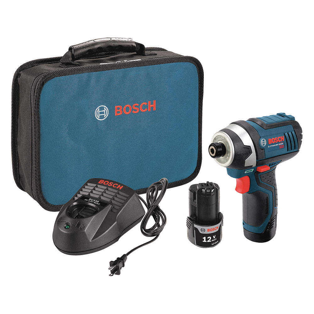 1/4" Cordless Impact Driver Kit, 12.0 Voltage, 930 in.-
