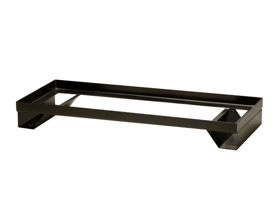 Riser Leg Frame for relocating empty cabinet with forkl