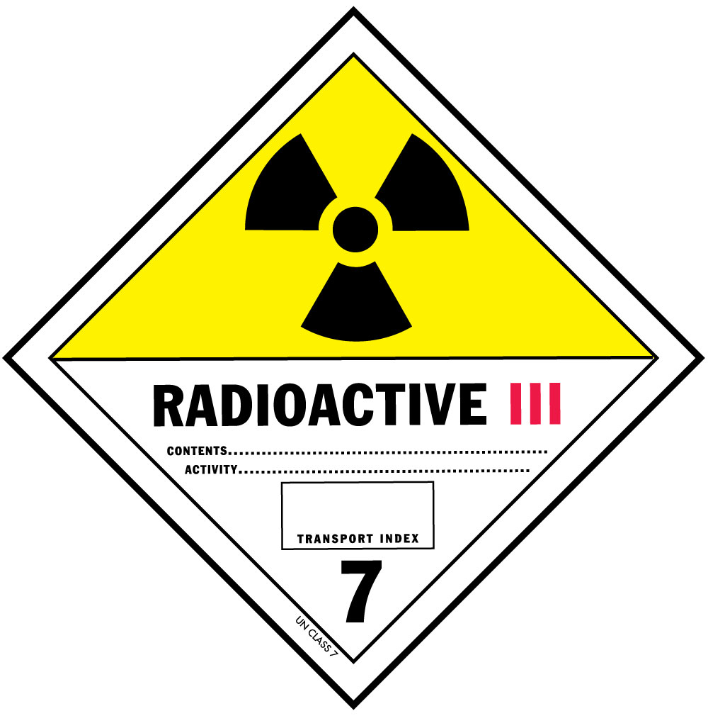 Hazardous - Radioactive materials